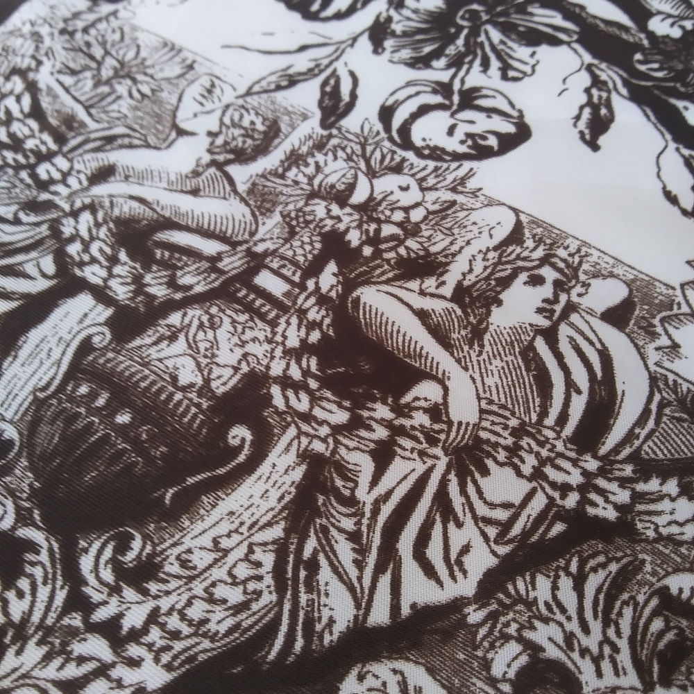 Dark Brown and White Jaclyn Smith Polyester Scarf - Picture 4 of 11